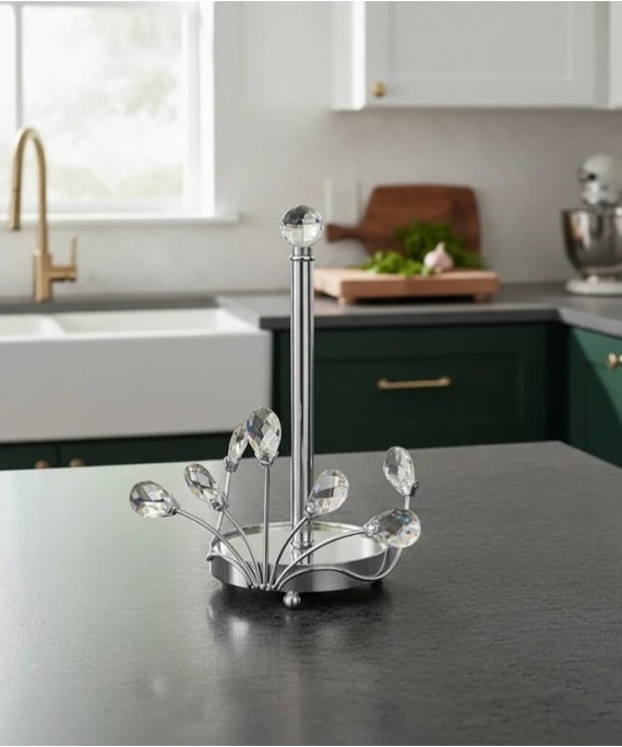 ZEYVE STONE-DECORATED PAPER TOWEL HOLDER 27x20x14cm.